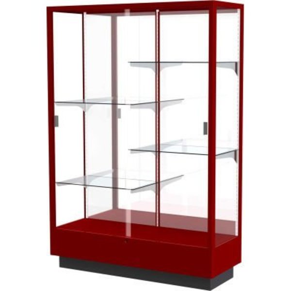 Waddell Display Case Of Ghent Heritage Display Case Cordovan, Mirror Back 48"W x 18"D x 70"H 891M-MB-C